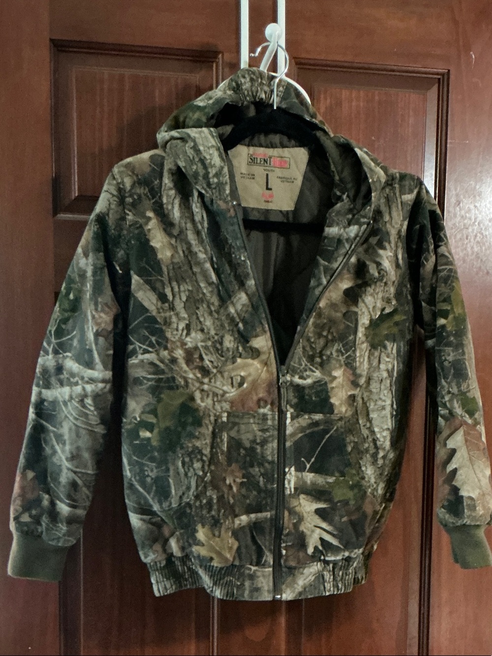 Red Hide Silent Night Kids' Camouflage Hooded Jacket - Green Camo